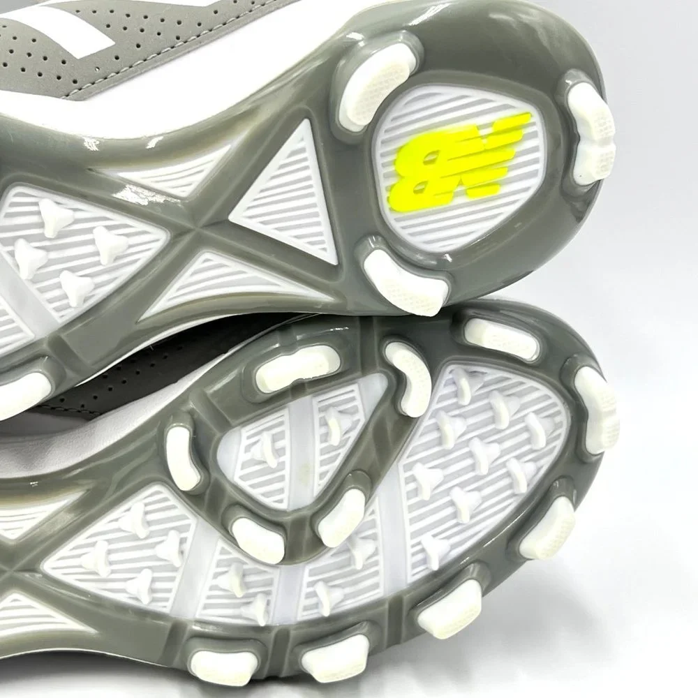 NEW BALANCE Womens Size 5 4040V1‎ Gray White Low Cut Softball Cleats Shoes
